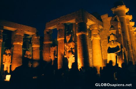 Postcard Luxor - inside the Luxor Temple