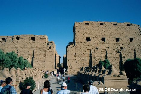 Postcard View of the temples of Karnak
