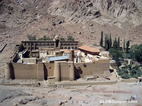 Postcard St. Katherine's Monastery from Mt. Sinai