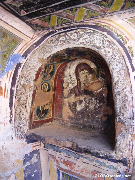 Postcard Virgin Mary Niches inside Monastery