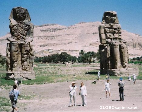 Postcard Kolossi of Memnon