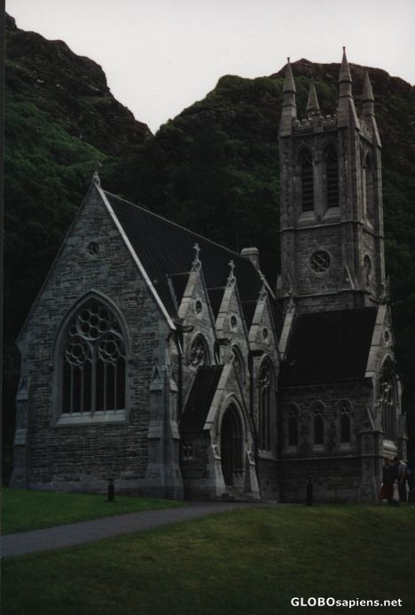 Postcard gothic chappel @ kylemore abbey