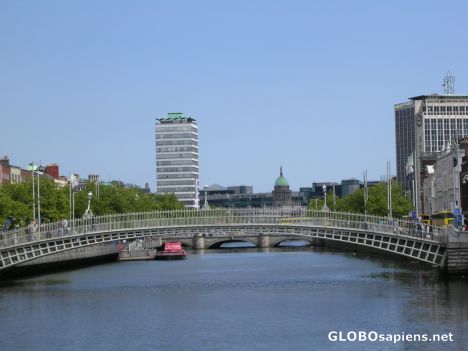 Postcard Dublin's Ha'penny Bridge