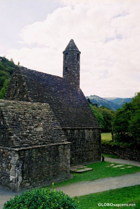 Postcard Glendalough - Monastery's church