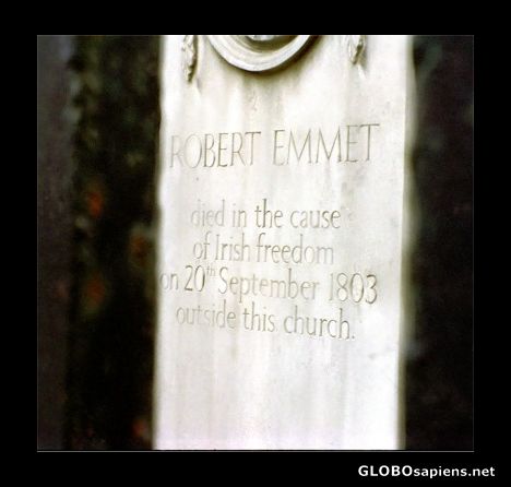 Postcard Robert Emmet's gravestone