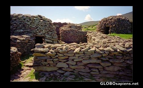 Postcard Medieval settlement, Ireland