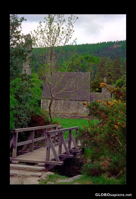 Postcard Monastic site at Glendalough
