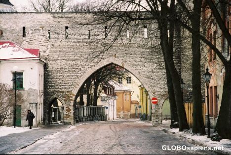 Postcard Medieval City Gate of Tallinn