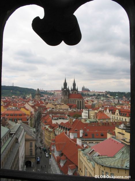 Postcard Praha from the powder tower