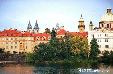 Postcard View of Castles from Charles Bridge