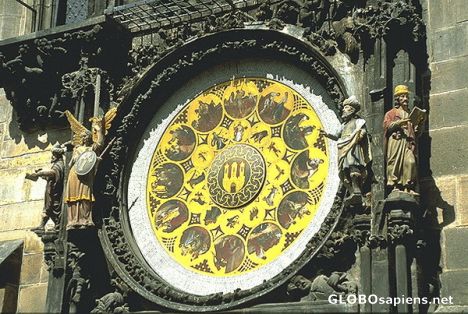 Postcard Prague's Astronomical Clock