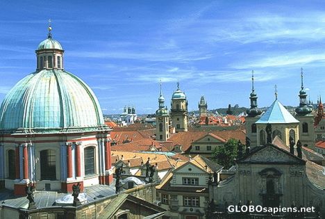Postcard Prague Skyline - of Domes and Steeples