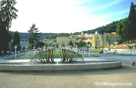 Postcard Unique Fountain in Karlovy