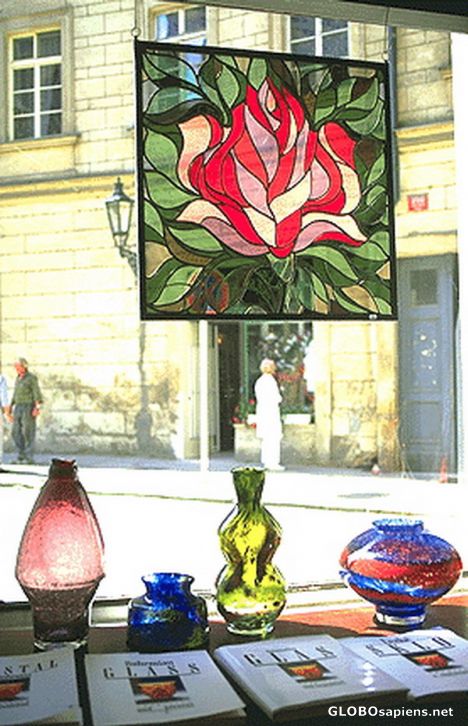 Postcard Stained Glass Handicrafts from Czech