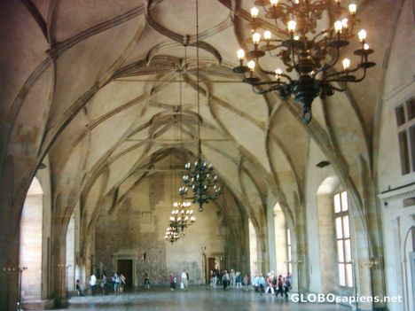 Postcard Great Hall at Prague Castle