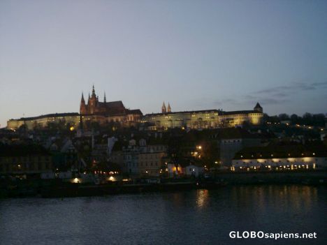 Postcard Prague Castle at dusk
