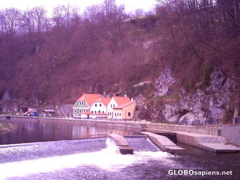 Postcard Vltava River 1o10 Weir at Mill