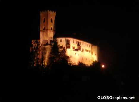 Postcard castle at night