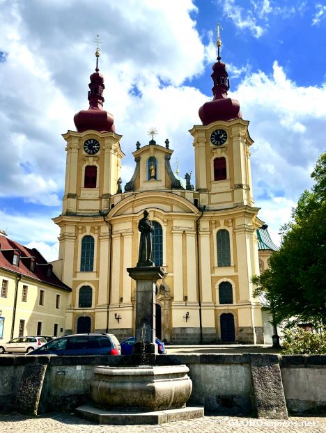 Postcard Hejnice - basilica