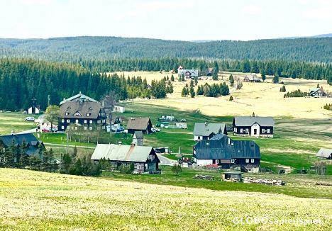 Postcard Jizerka in the Jizera Mountains.