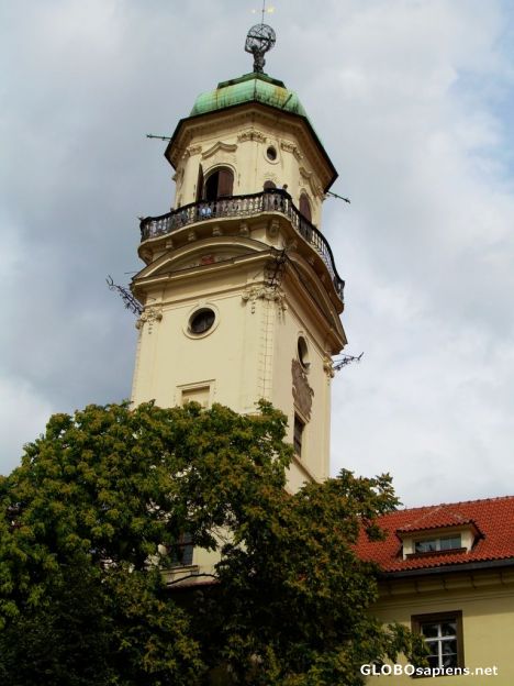 Postcard Clementinum tower