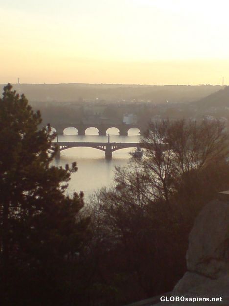 Postcard River and bridge