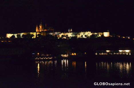 Postcard Prague (CZ) - the Prague Castle at night