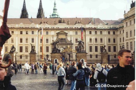 Postcard Prague Castle entrance