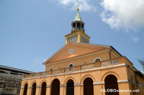 Postcard Cayenne (GF) - the orange church