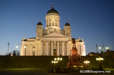 Postcard Helsinki (FI) - the Senate Square at night