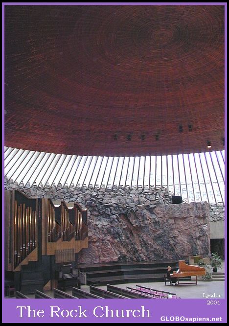 Postcard ROCK CHURCH - TEMPPELIAUKION KIRKKO