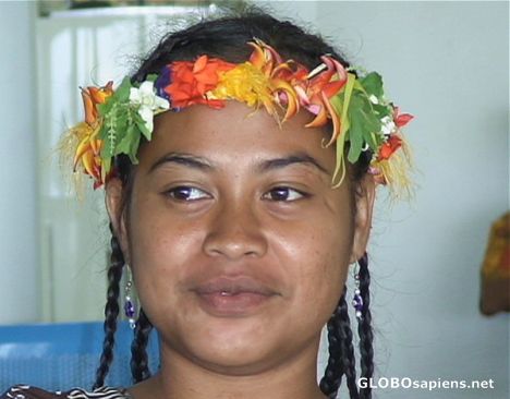 Postcard A lady from Chuuk...