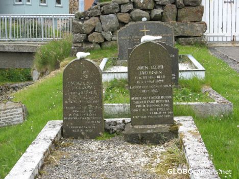 Postcard 'Dove' graves.
