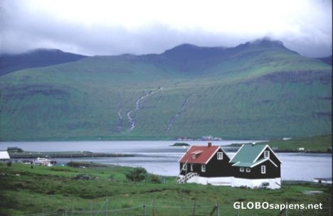 Postcard Faroe Islands landscape