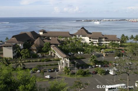 Postcard Sheraton Hotel, Papeete, Tahiti