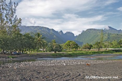 Postcard Papara - Taharu'u River and black sands - Tahiti