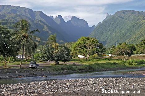Postcard Papara, Tahiti's major agricultural district