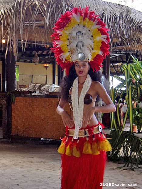 Postcard Dancer in Moorean National Dress