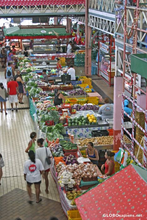 Postcard Te Matete no Papeete: Papeete downtown market