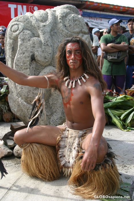 Postcard Easter Island dancer - Rapa Nui  bailarín