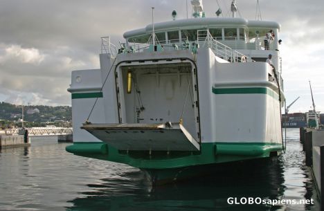 Postcard Papeete Harbor: Moorea Ferry