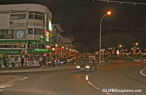 Postcard Papeete at night