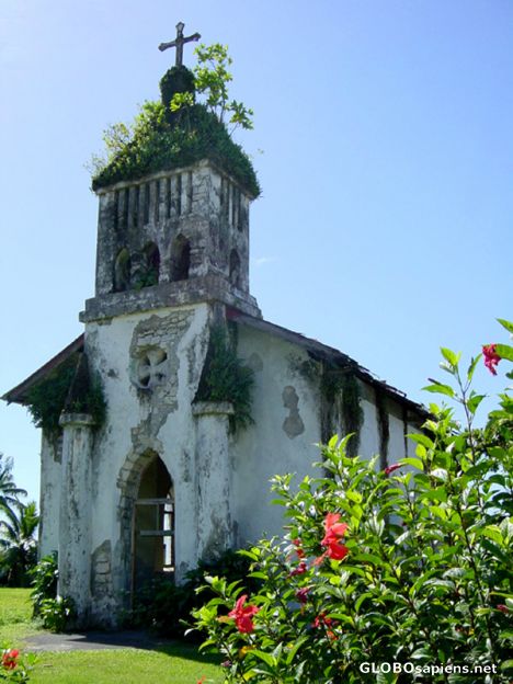 Postcard Tahiti - Hitia 's old Church