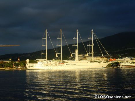 Postcard Papeete - Sunset on Wind Song