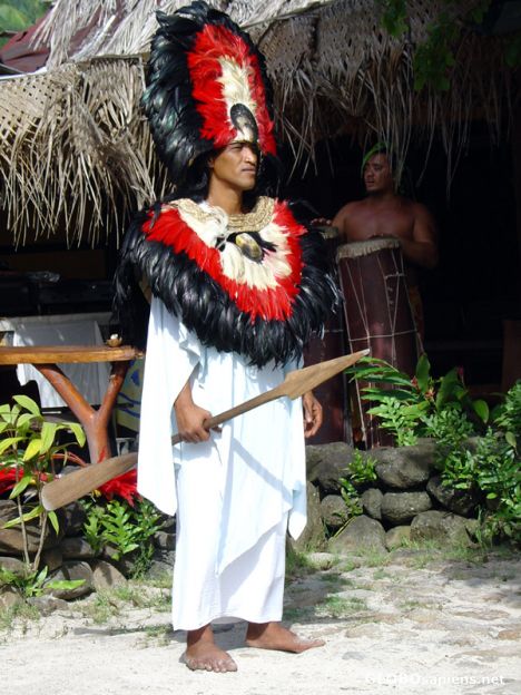 Postcard Traditional Tahitian wedding ceremony