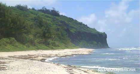Postcard The coast of Rurutu Island