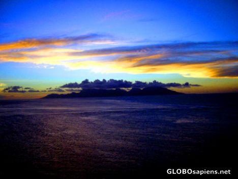 Postcard Sunset over Tahiti
