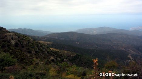 Postcard Mountain landscape on Corsica