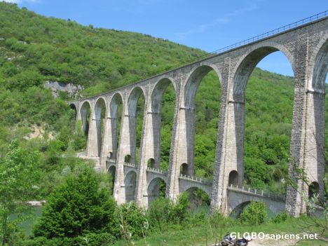 Postcard viaduct over the ain