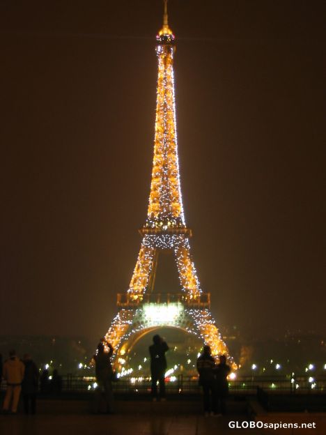 Postcard Tour Eiffel by night